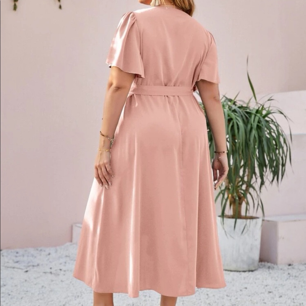 Boho plus size wrap dress - Picture 3 of 16